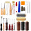 34Pcs Leather Working Tools Kit with Awl and Needles, Durable Thread, Complete Leather Craft Set 1