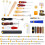 34Pcs Leather Working Tools Kit with Awl and Needles, Durable Thread, Complete Leather Craft Set 3