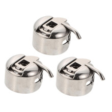 3pcs Industrial Sewing Machine Bobbin Case Set, Metal Easy Replacement Spare Parts for Quick