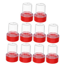 10pcs Clear Plastic Stamp Storage Box Set with Viewing Lid, Durable Dustproof Organizer for Craft and Office Use