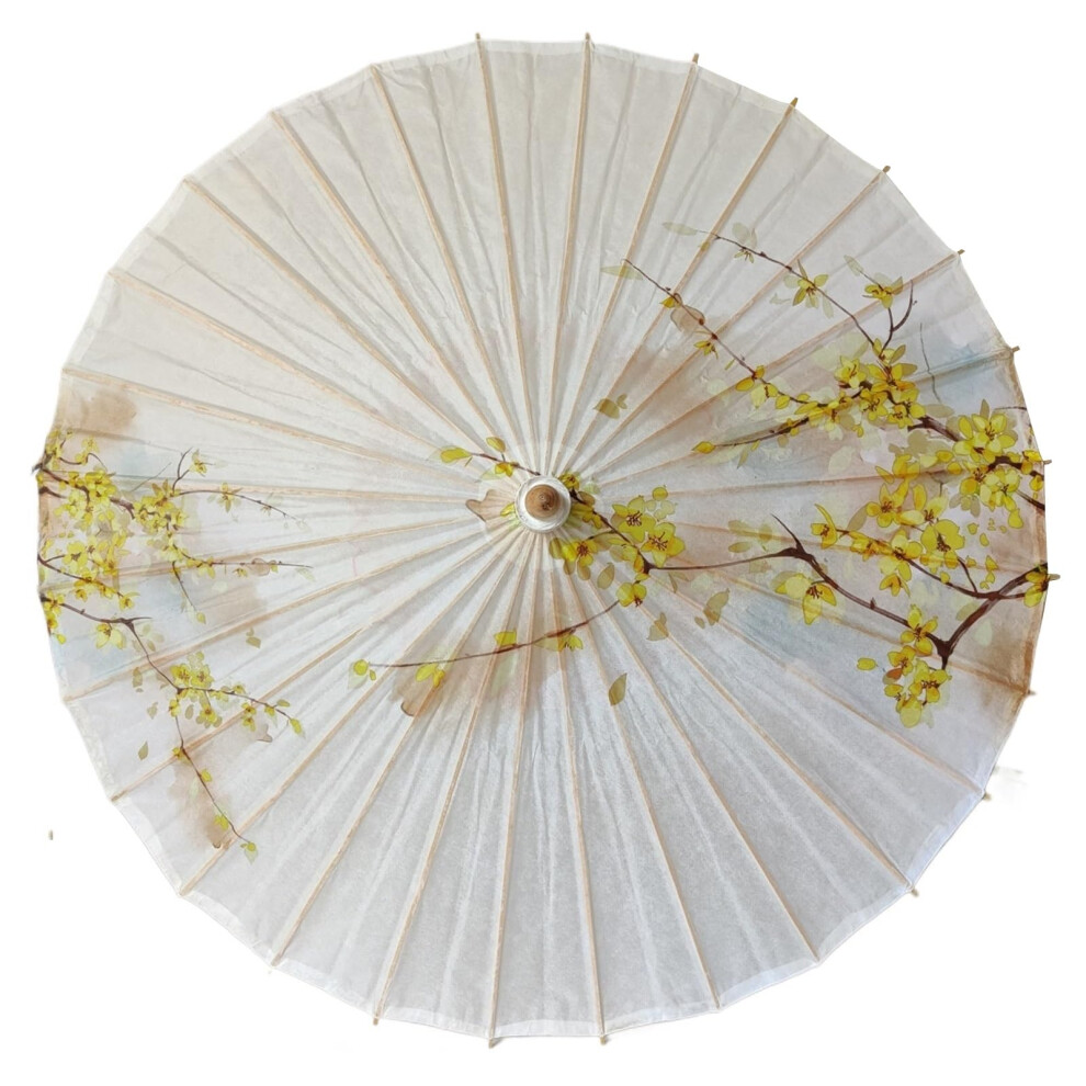 Japanese Paper Umbrella 84Cm Tung Oil Waterproof Parasol With Floral Design For Dance And Photography 9771547667261