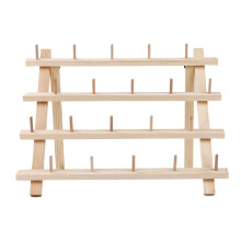 Wooden Thread Spool Holder Organizer for Sewing and Embroidery, Foldable 20Spool Rack