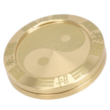 Brass Slider Lucky Coin 3.7 x 0.5 cm, 1.5 x 0.2 in