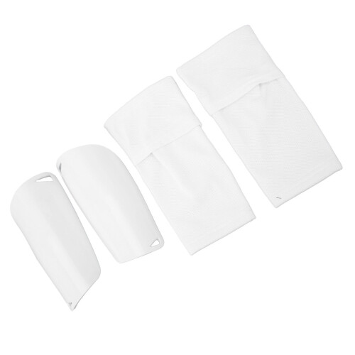 Soccer Shin Guard Sock 1 Pair White M with Pocket 2