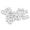 30PCS 16mm 6-Sided Plastic Dice Set White 3