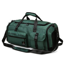 65L Waterproof Duffel Bag with Shoe Compartment, Foldable Large Capacity Travel Weekender Bag for Short Trips