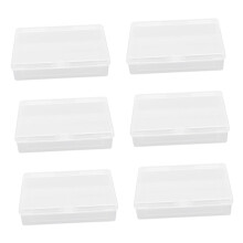 Transparent Card Storage Box with Smooth Edge Finish, Clear Trading Card Organizer 6pcs Set