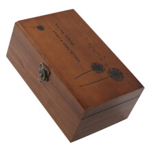 Vintage Wooden Sewing Box with Built‑In Pin Cushion Lid, Rustic Sewing Kit Organizer for Home and Travel