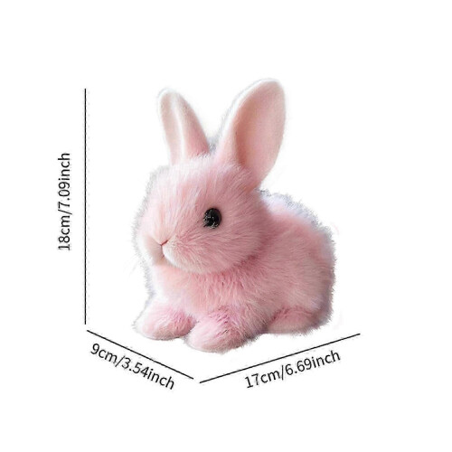 Electronic Bunny Plush Animated Interaction Gift Electronic Pet Toy for Gift White 1