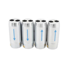 4 pezzi Cavo splitter a Y in alluminio per altoparlanti HiFi con connettore a banana, adattatore splitter per linea altoparlanti, manicotto