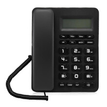 VTC-500 Desktop vaste telefoon met LCD-display en herhaalfunctie, geschikt voor thuis, kantoor en ouderen.
