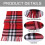 Cachecol xadrez masculino clássico de luxo com toque de cashmere. 3