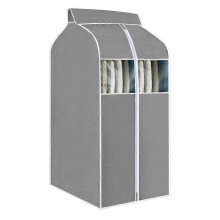Hanging Garment Bag Garment Bag Organizer Storage with Clear Pvc Windows Garment Rack Cover DustproofGray 60*48*120