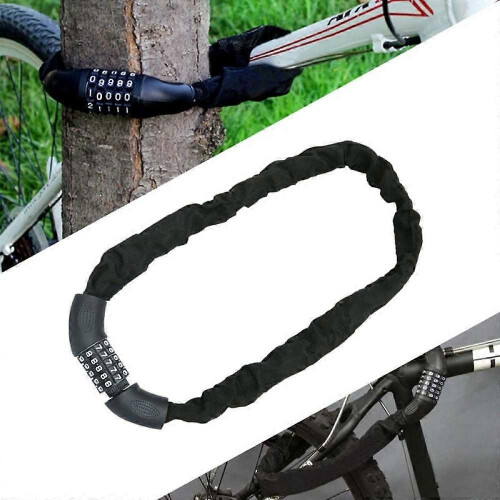 Lucchetto per bicicletta ad alta sicurezza, nero. 2