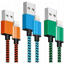 Cavo di ricarica per iPhone da 2 m, confezione da 3, cavo di ricarica lungo per iPhone Lightning