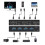 Switch KVM 4K com 2 portas HDMI e USB, compatível com compartilhamento de monitor, teclado e mouse. 1
