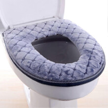 Almofada Aquecedora para Assento Sanitário, Macia e Lavável, com Zíper, Reutilizável, Ideal para o Inverno (Cinza)