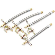 4 extensores de válvula flexibles de 12 pulgadas, de acero inoxidable, adaptadores de extensión de válvula para neumáticos de coche y camión.