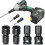 4 Pcs Impact Adaptor 1/2 Square Drive To 1/4 Hex Shank Socket Adapter Quick Release Chuck Converter 1