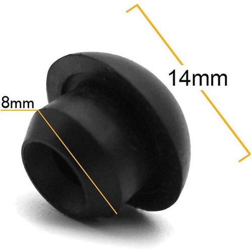 Pullotunkin/lattiatunkin öljysäiliön kumitulppa - 8 mm, 12 kpl 1