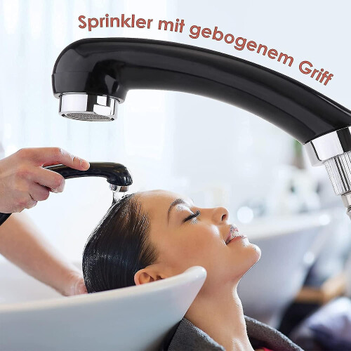 Rubinetto monocomando con doccetta per lavabo, ideale per parrucchieri, casa, cucina, bagno e salone. 1