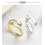 Two Hand Hug Couple's Ring 18ct Sterling Gold Couple's Hug Ring Adjustable Ring 2