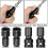 4 Pcs Impact Adaptor 1/2 Square Drive To 1/4 Hex Shank Socket Adapter Quick Release Chuck Converter 3
