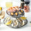 Meeresfrüchte-Teller-Set, doppelter Edelstahlteller, Nachmittagstee-Kuchen 3