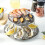 Meeresfrüchte-Teller-Set, doppelter Edelstahlteller, Nachmittagstee-Kuchen 5