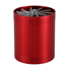 Ventilador de admissão de ar com turbocompressor de turbina dupla para economia de combustível em carros (vermelho)