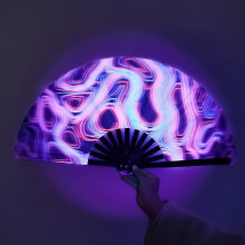 Hand Fan Folding, Bamboo Silk Fabric Folding Fan Colourful Large Folding Hand Fan Performance Props Chinese Handheld Fan Decorations For Birthday Wedd