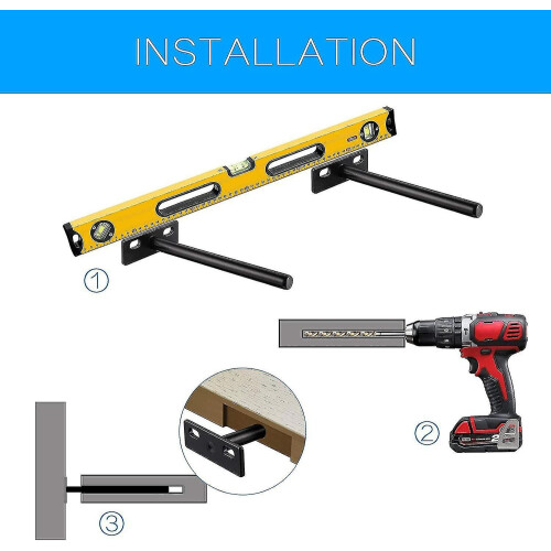 4pcs Floating Shelf Bracket, Metal Invisible Shelf Bracket, Heavy Duty Hidden Shelf Bracket,10mm 2