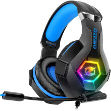 Gaming headset voor PS4, PS5 en pc, PS4 headset met microfoon, 3D surround sound, ruisonderdrukking en RGB-verlichting.