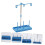 Sewing Machine Thread Stand Universal 3 Spool Holder with Stable Feeding Detachable Sky Blue Organizer 4