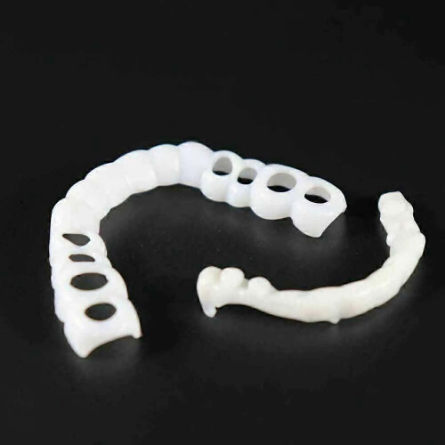 Perfect Smile Tooth Cover Snap On Upper Bottom False Teeth Dental Veneer Denture Set 2