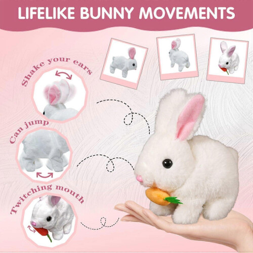 Bunny - Easter My Realistic Bunny Toy, Interactive Bunny Realistic Bunny - Jumping, Twitching 2