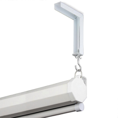 2Pcs Projector Curtain Hanger Projector Screen L-Bracket Mounting Hanger Holder Adjustable Extension 1