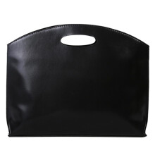 PU Leather Briefcase Laptop Bag for Men and Women, Large Capacity Professional Black Work Tote