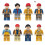 8 PCS Site Technician Technical Supervision Scaffolder Construction Worker Figures 2