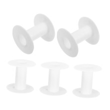 5 Pcs Plastic Thread Bobbin Holder Set for Sewing and Embroidery, Tangle White Organizer