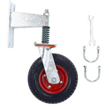Gate Wheel 8 Inch 600lb Load Capacity High Carbon Steel and Rubber Gate Wheel Caster Red
