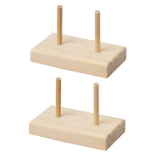 Wooden Thread Spool Holder Rack 2Piece Set for Sewing and Embroidery, Durable Tangle Craft Organizer