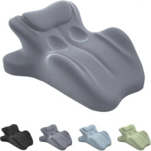 Couple Pillow with 27 Ergonomic Incline Memory Foam Wedge for MultiPosition Support Gray