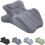Couple Pillow with 27 Ergonomic Incline Memory Foam Wedge for MultiPosition Support Gray 1