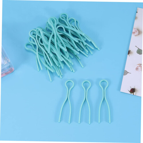 50pcs Sewing Bobbin Clips Set Green Plastic Bobbin Clamp Thread Organizer Reusable Tangle Storage 2
