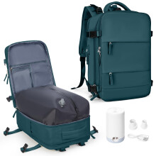 Vacuum Compression Travel Backpack 30L Waterproof Hiking Carry On Bag with Pump and Laptop Compartment