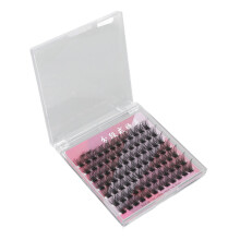 84 Clusters 14mm D Curly Black Eyelashes 3ml Glue