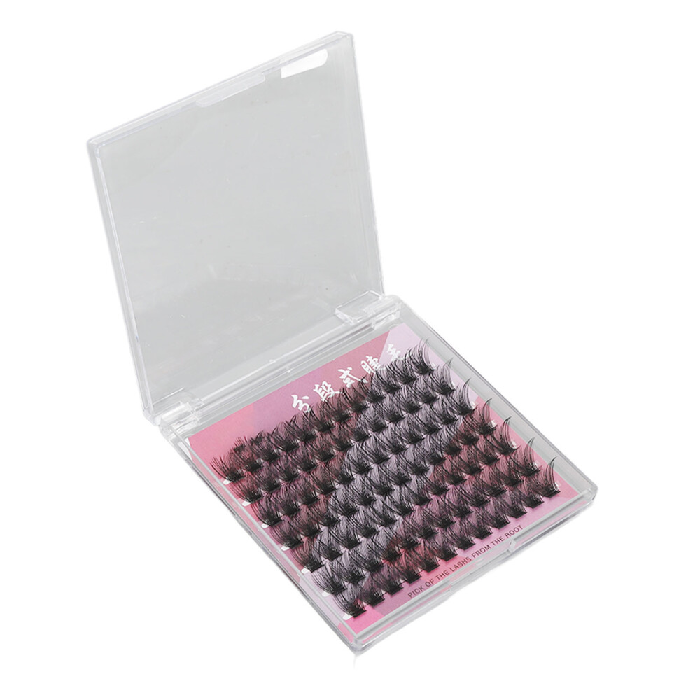 Black 84 Clusters 14Mm D Curly Eyelashes 3Ml Glue