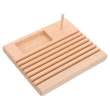 Wooden Quilting Ruler Stand and Wall Mount Thread Holder Organizer for Craft Room
