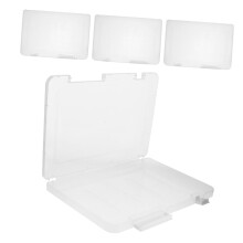 4 Pack A5 Document Storage Box Set Plastic File Organizer with Secure Lids for Office School Home